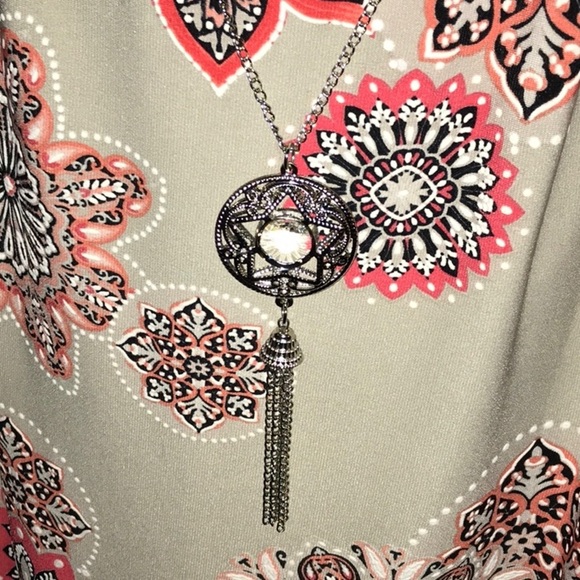 R&M Richards Womens Printed Dress size 2 Petite New wit… - Picture 4 of 5